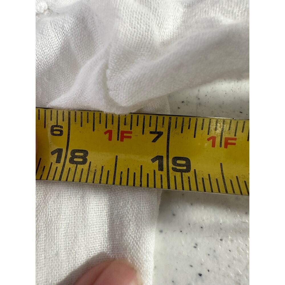 Talisman the Label White L Embroidered Boho Peasant Hippie Shirt off shoulder A3 - Picture 6 of 7